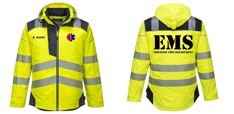Custom PW3 Hi-Vis Winter Jacket with Reflective Segmented Tape