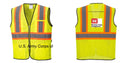 Custom Yellow Mesh Class 2 Reflective Safety Vest with Pockets