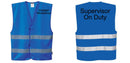 Custom ROYAL BLUE Safety Vest Reflective Hi Vis Work and Event Style Vest