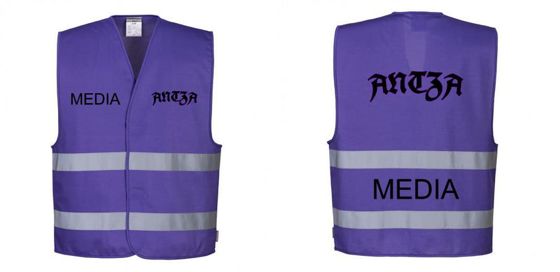 Custom PURPLE Work and Event Style Safety Reflective Vest
