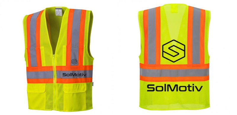 Custom Contrast High Visibility Full Mesh Yellow Safety Vest