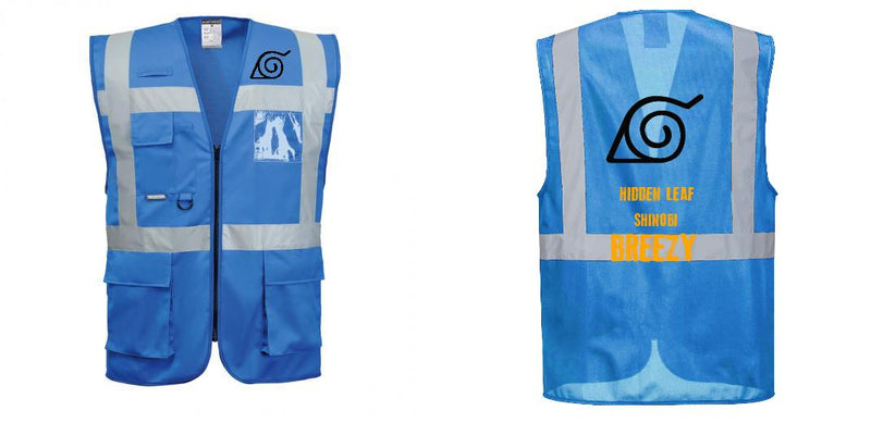 Custom ROYAL BLUE Professional Executive Style Safety Vest