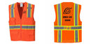Custom Orange Class 2 Safety Vest with Cooling Mesh Back