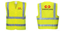 Custom Logo Reflective Yellow Safety Vest - ANSI Class 2