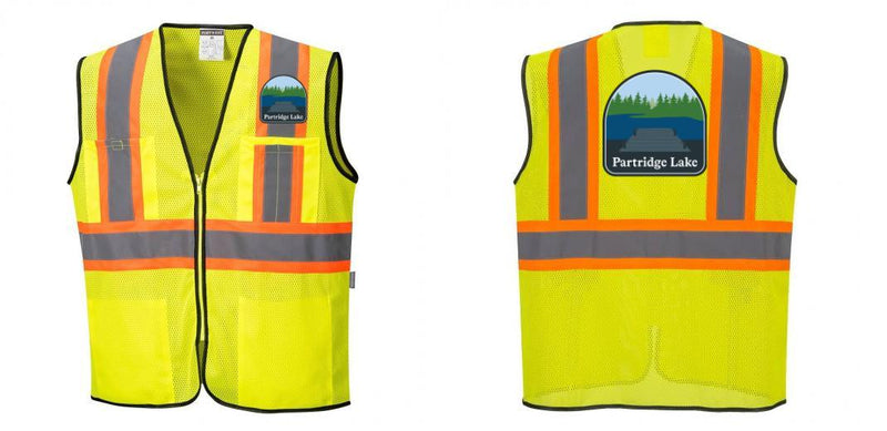 Custom Yellow Mesh Class 2 Reflective Safety Vest with Pockets