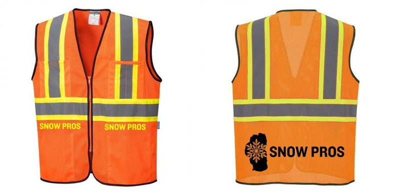 Custom Yellow Mesh Class 2 Reflective Safety Vest with Pockets
