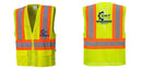 Custom Contrast High Visibility Full Mesh Yellow Safety Vest