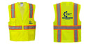 Custom Yellow Class 2 Safety Vest with Cooling Mesh Back