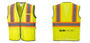 Custom Yellow Mesh Class 2 Reflective Safety Vest with Pockets