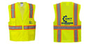 Custom Yellow Class 2 Safety Vest with Cooling Mesh Back