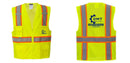 Custom Yellow Class 2 Safety Vest with Cooling Mesh Back