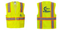 Custom Yellow Class 2 Safety Vest with Cooling Mesh Back