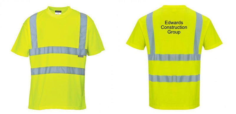 Custom Yellow Hi Vis ANSI Class 2 Safety Shirt