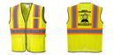 Custom Yellow Mesh Class 2 Reflective Safety Vest with Pockets