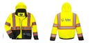 Custom High Visibility Class 3 Yellow/Black Winter Bomber Jacket