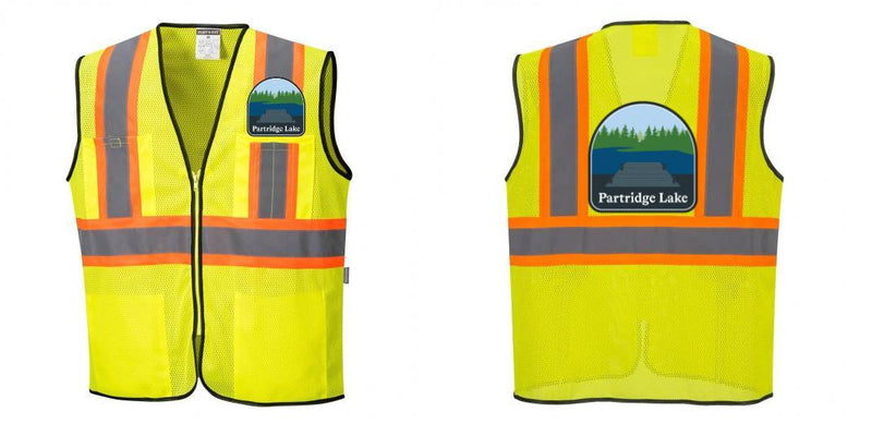 Custom Yellow Mesh Class 2 Reflective Safety Vest with Pockets
