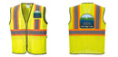 Custom Yellow Mesh Class 2 Reflective Safety Vest with Pockets