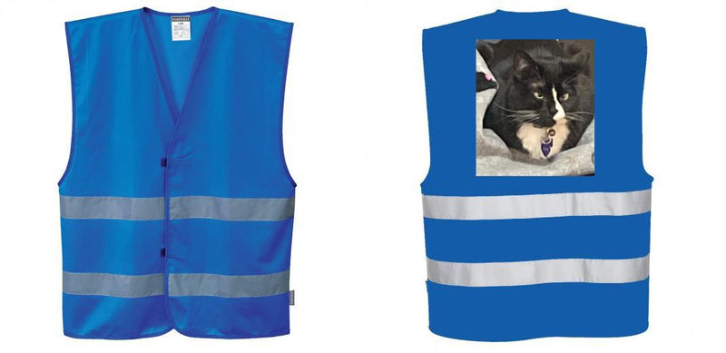 Custom ROYAL BLUE Safety Vest Reflective Hi Vis Work and Event Style Vest