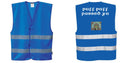 Custom ROYAL BLUE Safety Vest Reflective Hi Vis Work and Event Style Vest