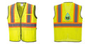 Custom Yellow Mesh Class 2 Reflective Safety Vest with Pockets
