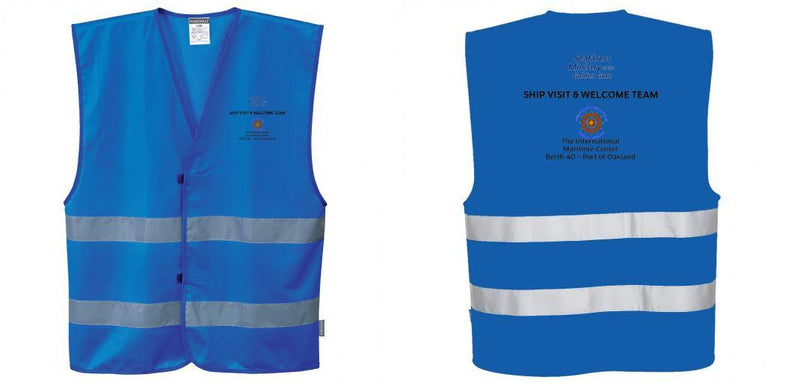 Custom ROYAL BLUE Safety Vest Reflective Hi Vis Work and Event Style Vest