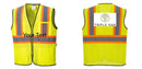 Custom Yellow Mesh Class 2 Reflective Safety Vest with Pockets