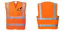 Custom Hi-Vis ORANGE Class 2 Reflective Safety Vest