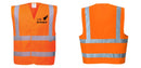 Custom Hi-Vis ORANGE Class 2 Reflective Safety Vest