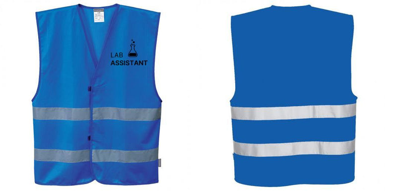 Custom ROYAL BLUE Safety Vest Reflective Hi Vis Work and Event Style Vest