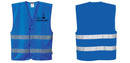 Custom ROYAL BLUE Safety Vest Reflective Hi Vis Work and Event Style Vest