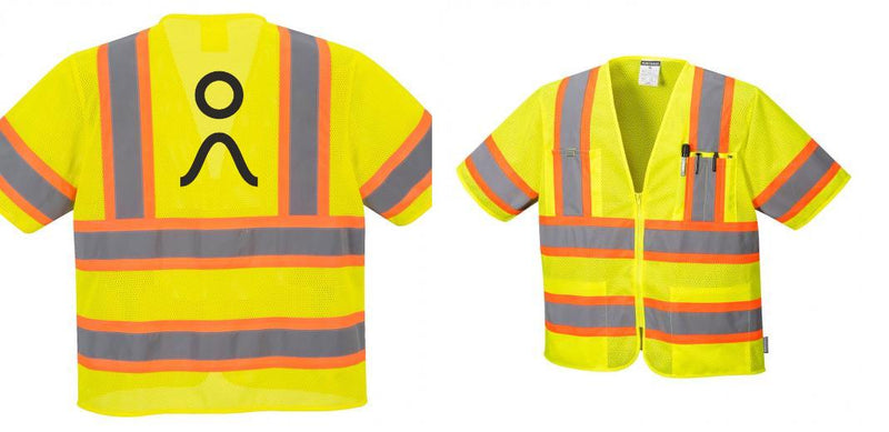 Custom Class 3 Yellow Safety Vest Sleeved Hi-Vis with Pockets