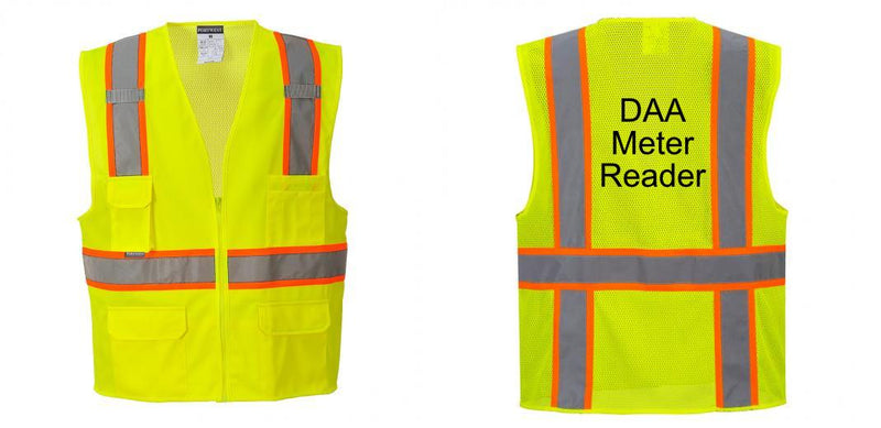 Custom Yellow Class 2 Safety Vest with Cooling Mesh Back