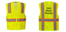 Custom Yellow Class 2 Safety Vest with Cooling Mesh Back