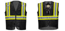 Custom Black Safety Vest Reflective High Visibility with Pockets
