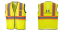 Custom Yellow Mesh Class 2 Reflective Safety Vest with Pockets