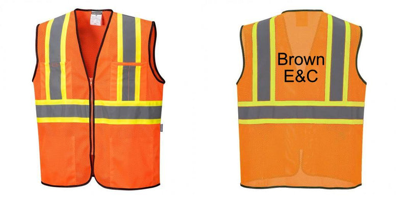 Custom Yellow Mesh Class 2 Reflective Safety Vest with Pockets