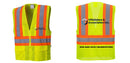 Custom Contrast High Visibility Full Mesh Yellow Safety Vest