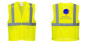 Custom Breakaway Class 2 Yellow Safety Vest Hi-Vis Reflective Breathable Mesh