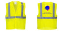 Custom Breakaway Class 2 Yellow Safety Vest Hi-Vis Reflective Breathable Mesh
