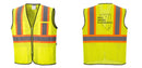 Custom Yellow Mesh Class 2 Reflective Safety Vest with Pockets