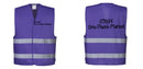 Custom PURPLE Work and Event Style Safety Reflective Vest