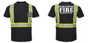 Custom Enhanced Safety Black Short Sleeved Work T-Shirt