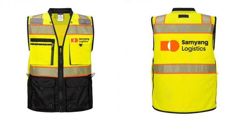 Custom Premium Two-toned Surveyor Safety Vest with Segmented Tape