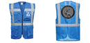 Custom ROYAL BLUE Professional Executive Style Safety Vest