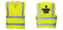 Custom Logo Reflective Yellow Safety Vest - ANSI Class 2