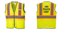 Custom Yellow Mesh Class 2 Reflective Safety Vest with Pockets