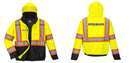 Custom Reflective Hi-Vis 2-in-1 Winter Bomber Jacket in Yellow/Black