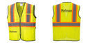 Custom Yellow Mesh Class 2 Reflective Safety Vest with Pockets