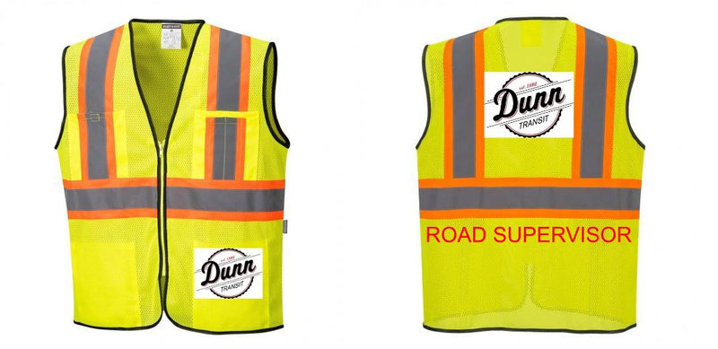 Custom Yellow Mesh Class 2 Reflective Safety Vest with Pockets