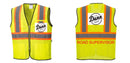 Custom Yellow Mesh Class 2 Reflective Safety Vest with Pockets